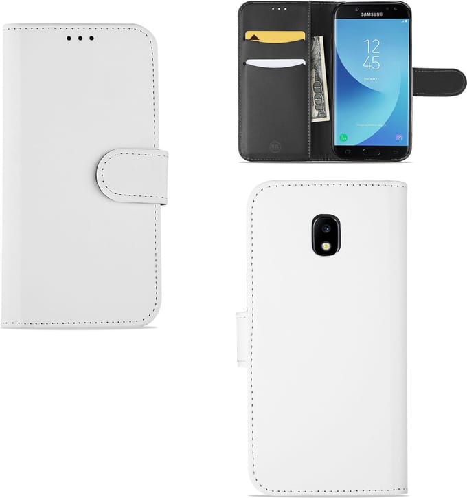 Samsung Galaxy J5 2017 Telefoonhoesje Wit met Opbergvakjes