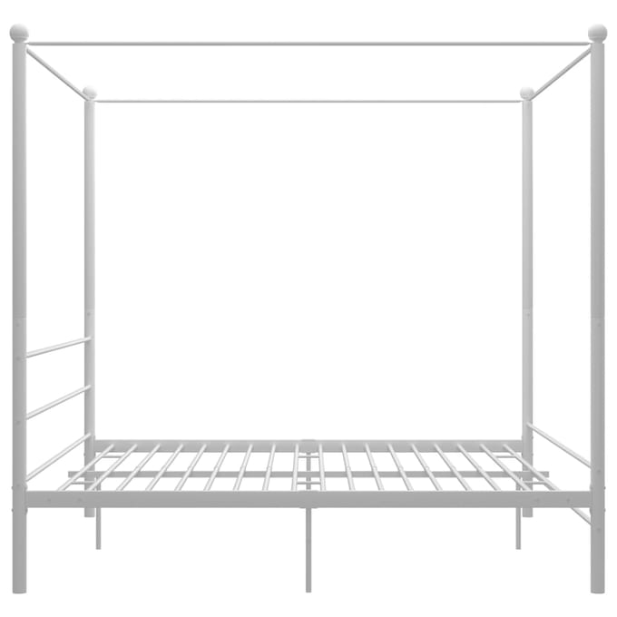 vidaXL - Hemelbedframe - metaal - wit - 180x200 - cm