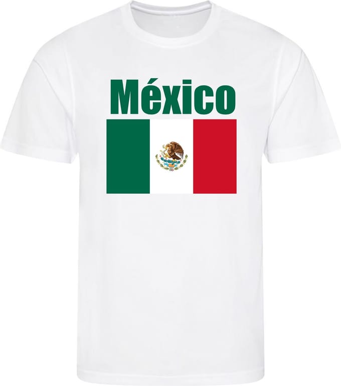WK - Mexico - México - T-shirt Wit - Voetbalshirt - Maat: XL - Wereldkampioenschap voetbal 2022