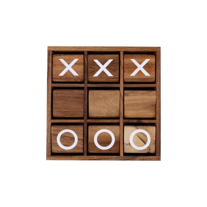Jeu de société en bois - ENGELHART - Engelhart - Blocs rotatifs intégrés - Plateau acacia 20,2 cm - 2 joueurs marron