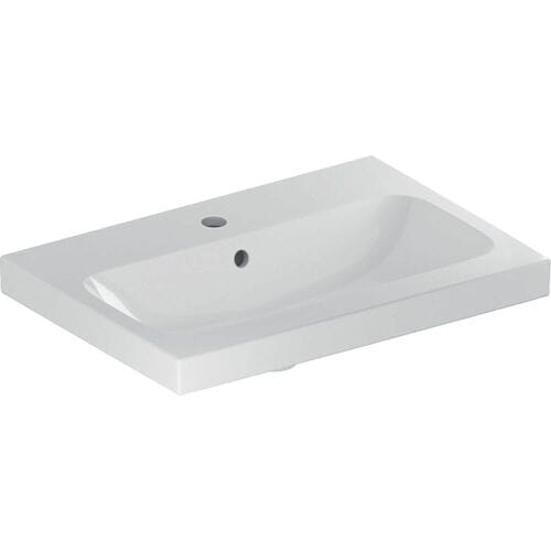 Geberit iCon Light washbasin 60 cm shortened projection with tap hole in the middle and overflow 501.841.00.1