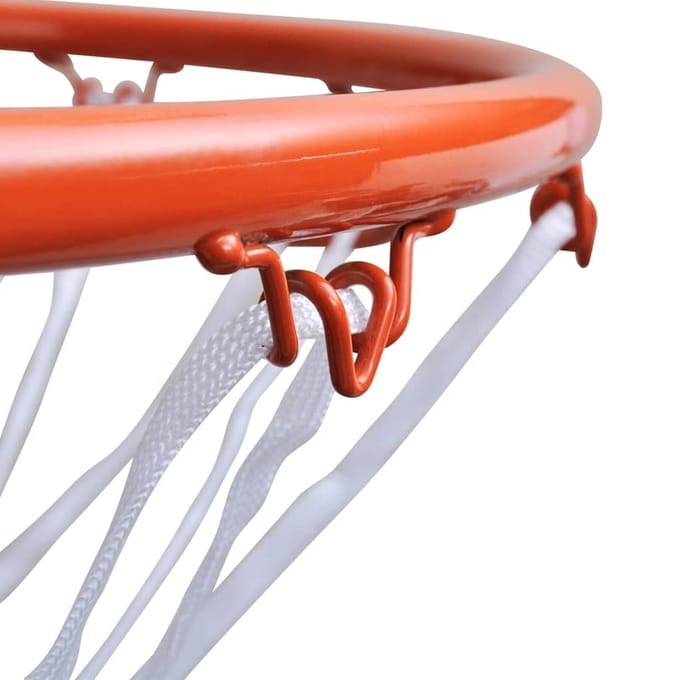 vidaXL - Basketbalringset - met - net - 45 - cm - oranje