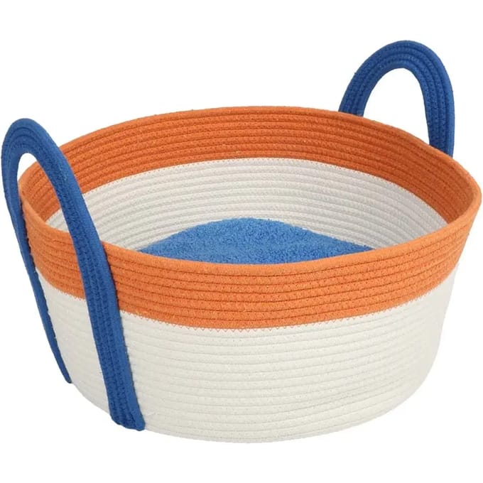 Coockoo mand BINGE voor katten 44x44x20cm oranje/blauw
