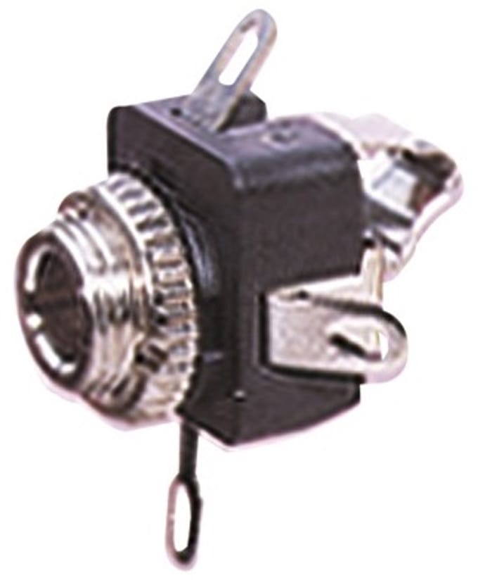 3,5mm Jack (v) inbouw connector - plastic - 4 soldeerpunten / stereo