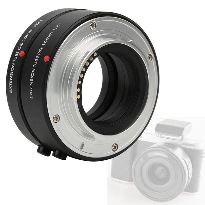NX1 Autofocus Macro Verlengbuis Adapterring 10mm+16mm voor Samsung NX Mount Camera black