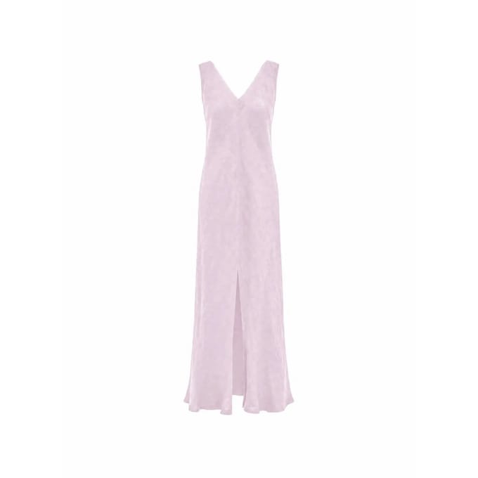 V-hals Jurk met Splitzoom Dames Haris Cotton Essentials