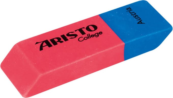 Aristo gum - GEOCollege - rood/blauw - 56x19x8mm - AR-87440