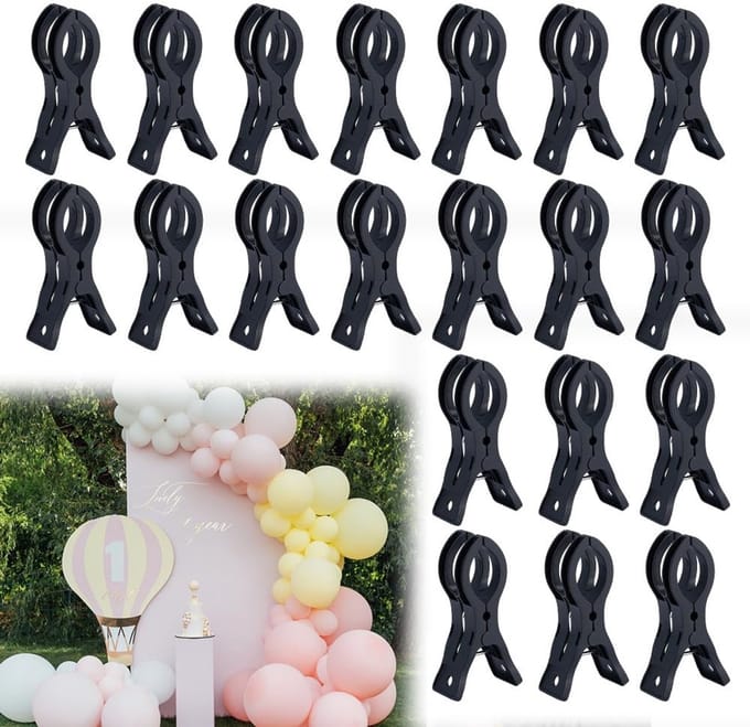 Dailygoods- Ballonboog Clips 20 Stuks - Professionele Achtergrond