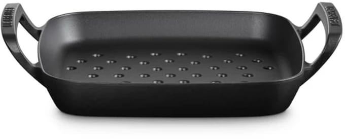 Le Creuset outdoor vierkante grillpan 30cm mat zwart
