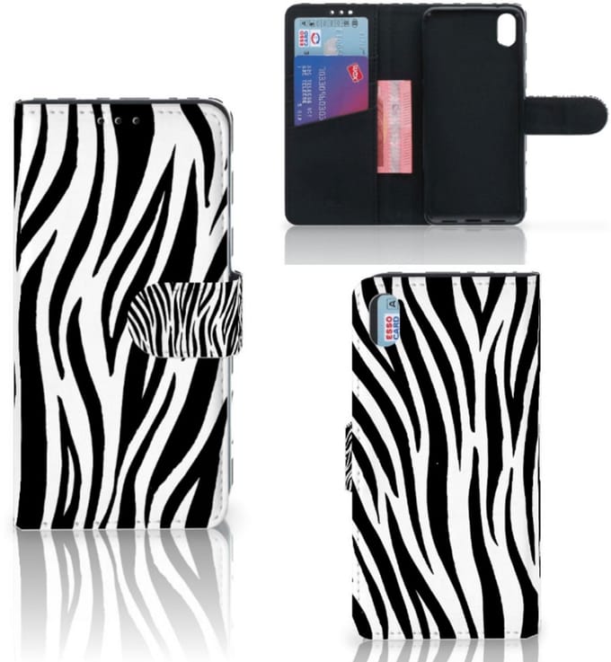 Xiaomi Redmi 7A Telefoonhoesje met Pasjes Zebra