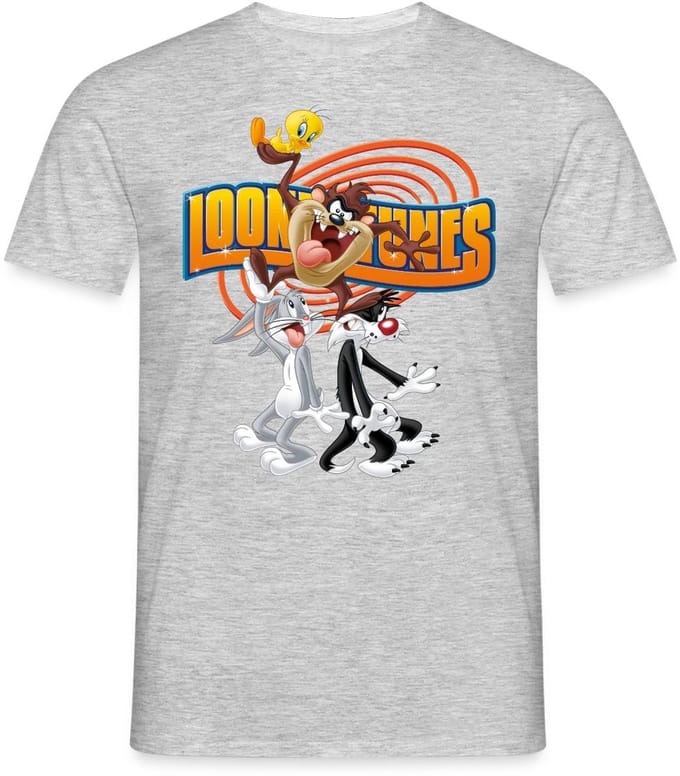 Looney Tunes Bugs Taz Tweety Sylvester T-Shirt Heren