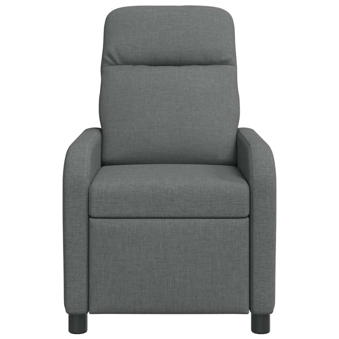 vidaXL - Recliner - Donkergrijs - Stof