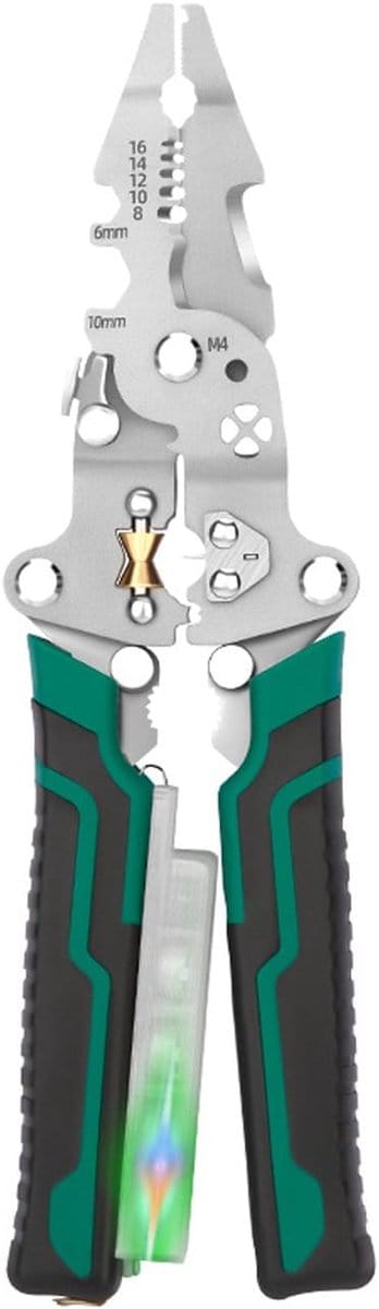 Draadstripper Gereedschap - Multitool Tang - Elektrisch Werk - 4-in-1 Functionaliteit - 21.5 cm Lengte - Grijs