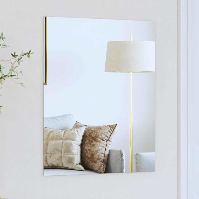vidaXL - Wandspiegel - 50 - x - 60 - cm - gehard - glas - Rechthoekig