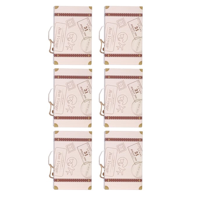 50 stuks/ Set Nieuwe Mini Koffer Elegante Draagbare Kartonnen Snoep Geschenkdoos Bruiloft Feest Verjaardag white