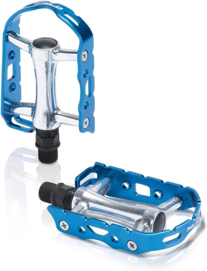 Lichte MTB Pedalen Aluminium Zilver Rood