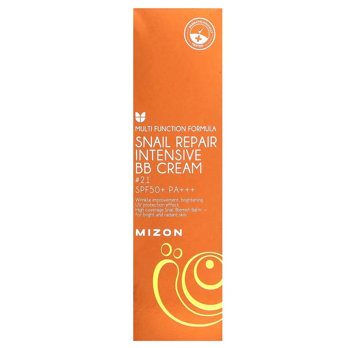 Mizon, Snail Repair Intensive BB Cream, SPF 50+ PA+++, #21, 50g (1.76oz) black