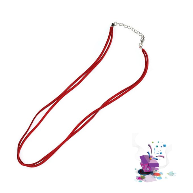 Trendy veter ketting- rood- ca 50 cm