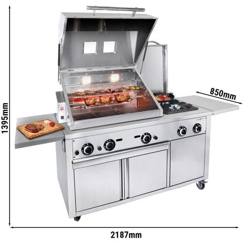 GGM Gastro Gas Grillstation - Profi BBQ Küche Zilver