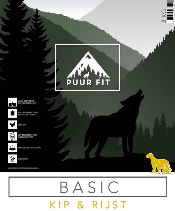Puur Fit Basic Kip & Rijst 1 kilo