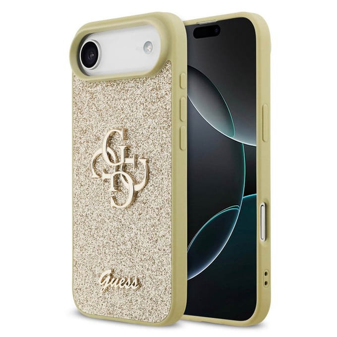 Guess Back Cover - iPhone 17 Air - Goud - Slanke pasvorm - Schokabsorberende randen