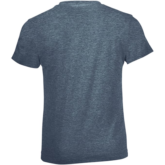 SOLS Kinderen/Kinderen Regent Korte Mouwen Aangepast T-Shirt (Heide Denim)