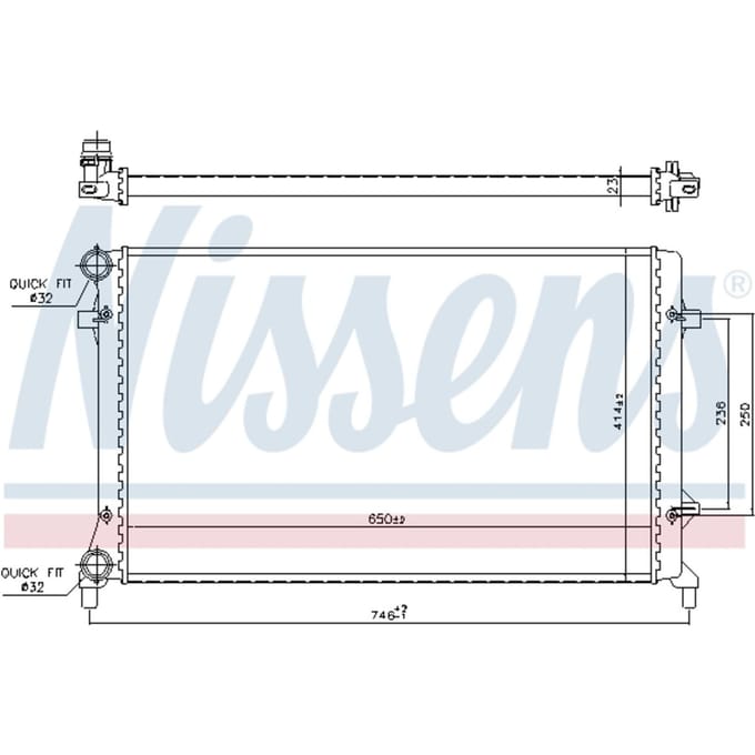 Radiator, motorkoeling NISSENS 65277