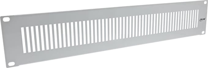 19 inch ventilatiepaneel | verticale sleuven | 1U | grijs