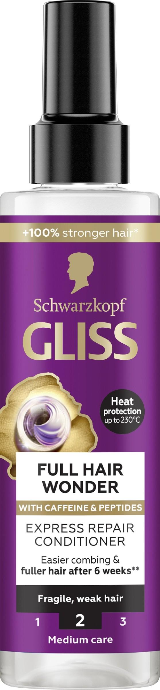 Schwarzkopf Gliss Wonder Cheveux Complets Après-shampoing Express pour Cheveux 200 ml