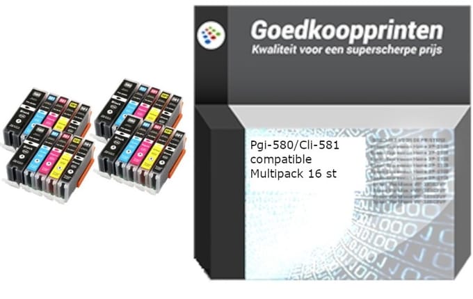 Huismerk Canon PGI-580 / CLI-581 XXL inkt 4 x 5 Kleuren Multipack (308ml)