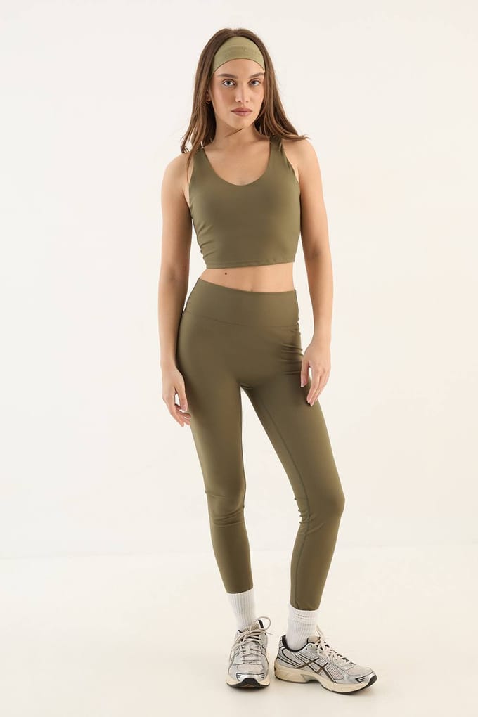 Dames DSGN Studio Ultra Sculpt Longsleeve Top | Olive | Maat: Small