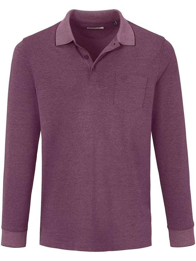 Poloshirt lange mouwen Van Bugatti pink