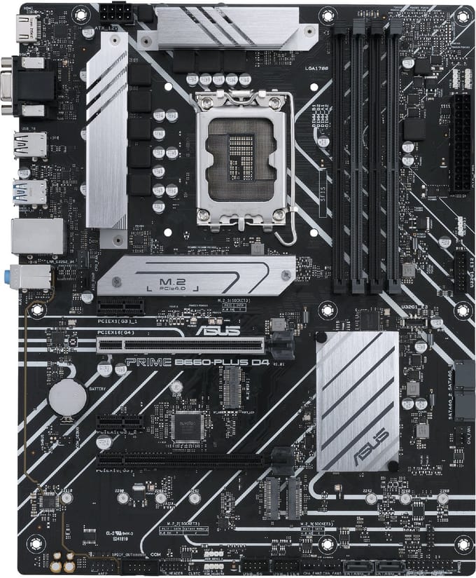 ASUS PRIME B660-PLUS D4 Moederbord - Intel B660 - Intel LGA1700 - DDR4 RAM - ATX