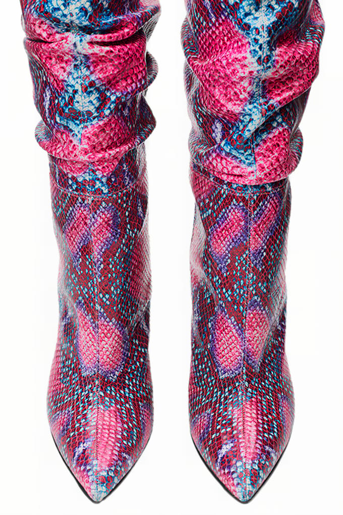 Marcell von Berlin Python-embossed Mid-calf Boots Red Snake Taglia: 36 | Stivali Outlet | Donna | Rosso