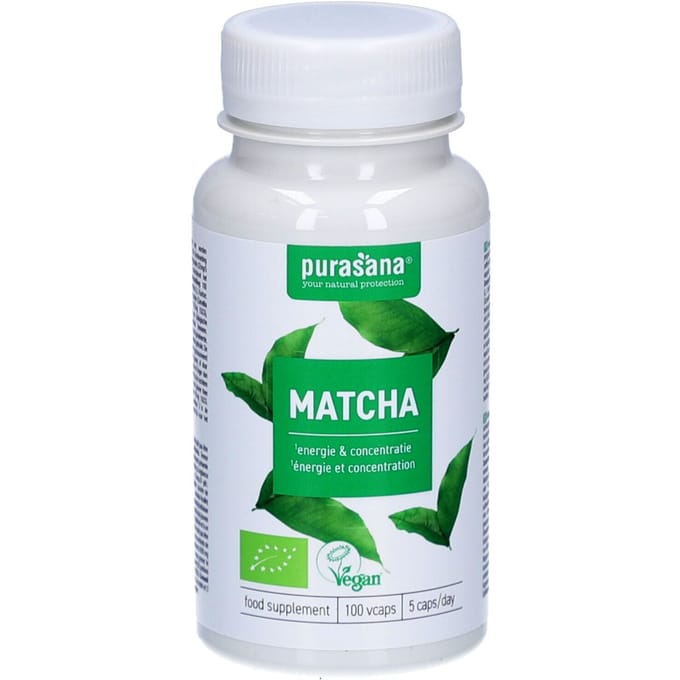 Purasana Matcha 280 mg Biologisch - 100 vegacapsules