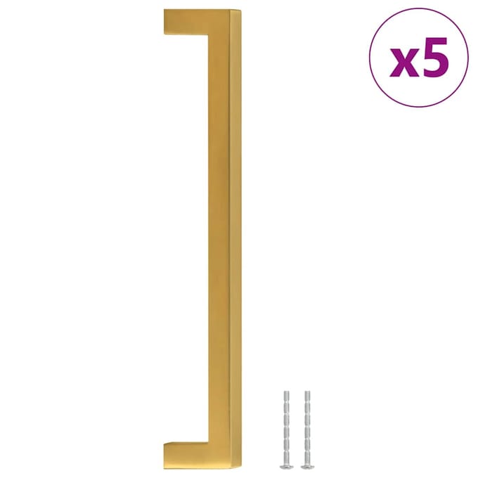 vidaXL - Handvatten - 5 - st - 192 - mm - roestvrij - staal - goudkleurig