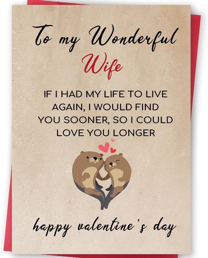 Grappige en Romantische Valentijnsdagkaart voor Vrouw