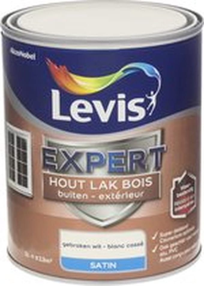 Levis - Expert Hout Lak Buiten Satin - Gebroken Wit - 1 L