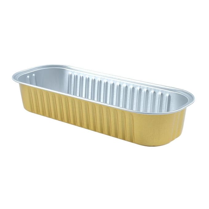 Mini-moules à pain avec couvercles et cuillères, Moules de cuisson rectangulaires en feuille d'aluminium Gold 10 PCS multicolore