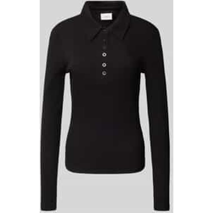 Shirt met lange mouwen en polokraag, model 'drew'