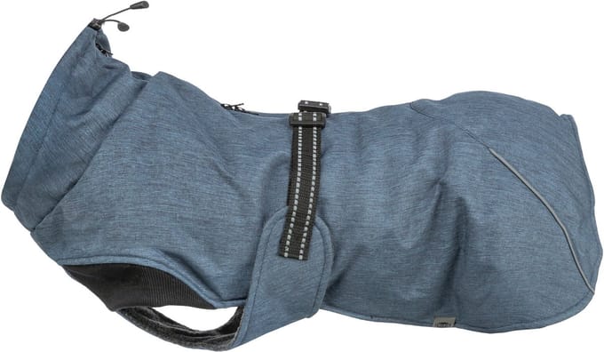 Hondenjas Trixie - Donkerblauw, Waterafstotend, 25 Cm - Fleece Voering, Reflecterende Elementen