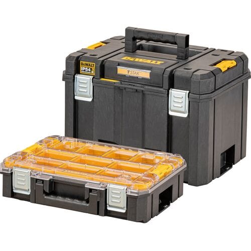 DeWalt TSTAK 2.0 - Gereedschapskoffer - Diepe Kist + Organizer - IP54 - Met Organizer