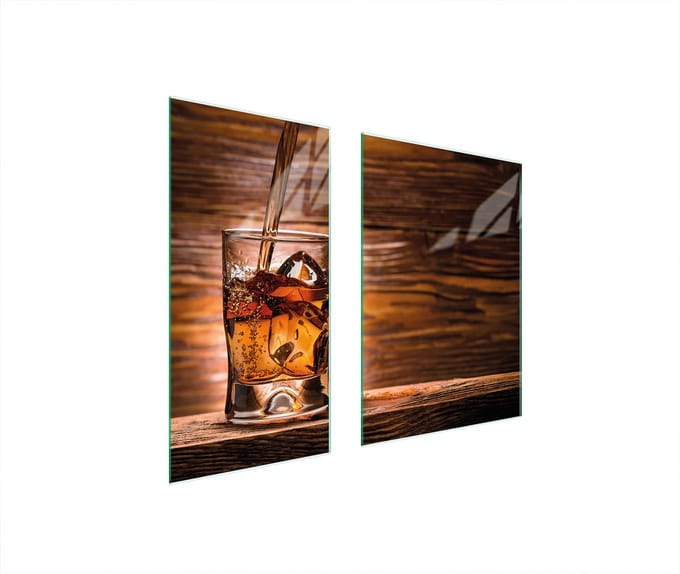 TMK ArtDeko - Snijplank - Glas - Whisky - 75x52cm