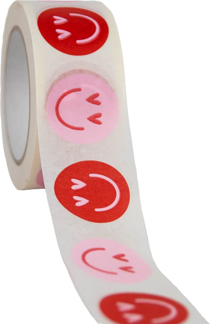 Papieren tape 'Smiley' 50mmx50mtr