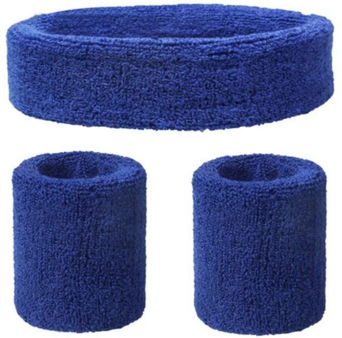 Finnacle - "3-Stuks Hoofd- & Polszweetbandjes - Donkerblauw"
