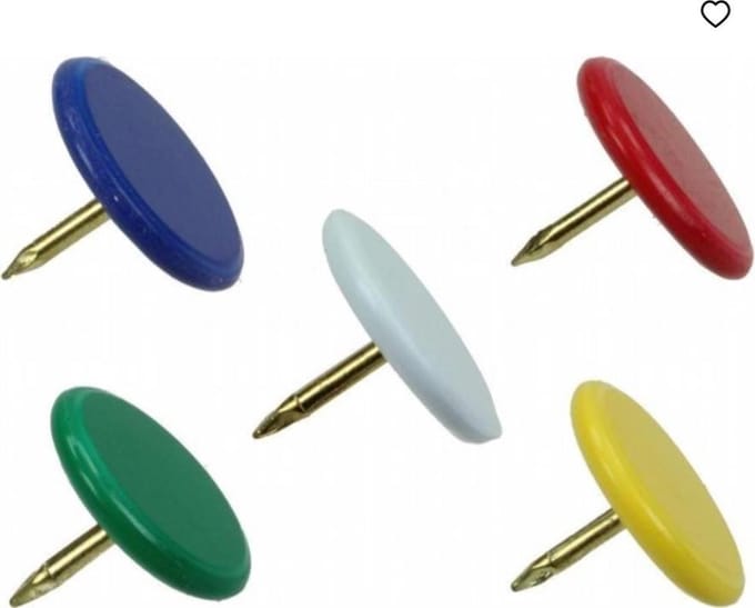 Deltafix punaise assorti ass. 100 st.