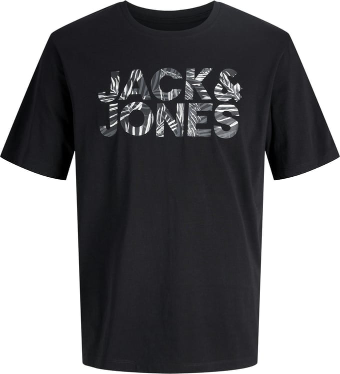 JACK & JONES - JJEJEFF LOGO TEE SS SN - Mannen T-Shirt - Black - Maat - L