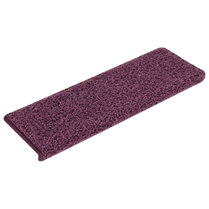 vidaXL - Trapmatten - 15 - st - 65x21x4 - cm - Donkerpaars - Rechthoekige - Rand