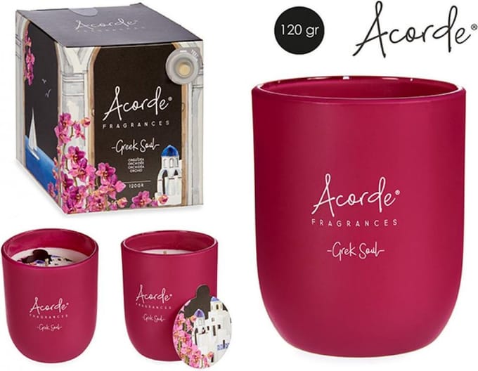 Acorde - Geurkaarsenset - 2 Stuks - 2x120g - ROOD FRUIT + AARDBEI - Glas