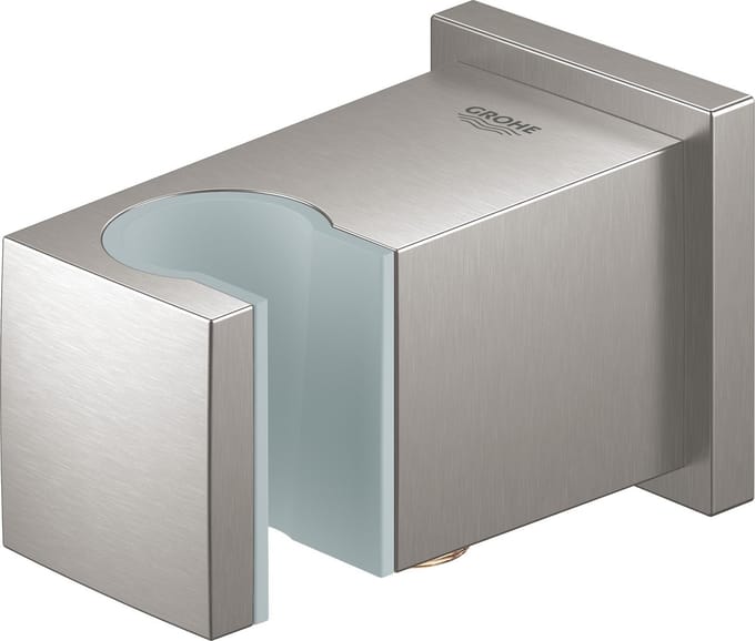 GROHE Euphoria Cube Douche wandaansluitbocht met wandhouder - Roestvrijstalen look - 26370DC0